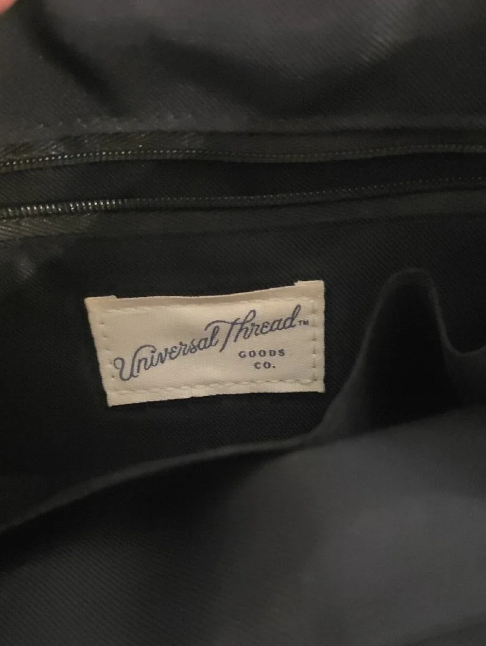 Universal Thread Black Quilted Backpack Tote with Patterned Handles
